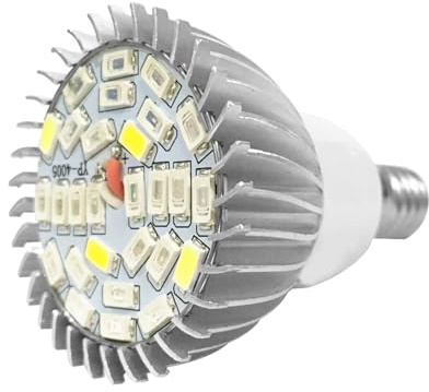 Delaman Grow Lamp Bulb 28W Full Spectrum Led Grow Light Growing Lamp Bulb for Flower Plant 85V-265V (Design : E14)