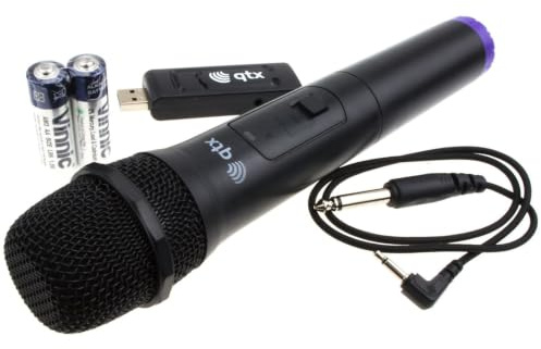 USB Powered Wireless UHF Handheld Karaoke/Singing Microphone Set 864.8MHz