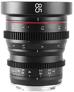 Meike 85mm T2.2 Mini Fixed Prime Manual Focus Wide-Angle Cinema Lens for M43 Micro Four Thirds MFT Mount Cameras BMPCC 4K Z CAM E1