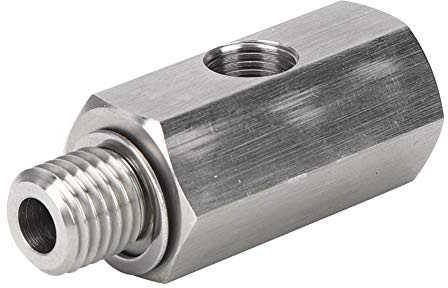 XINMYD Öldrucksensoradapter, Edelstahl M12x1,5 1/8 NPT Turbo Öldrucksensor T-Adapter Autozubehör
