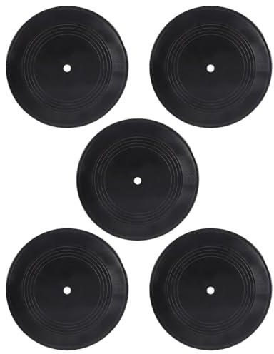 Garneck Set 5 Dischi Vinile Decorativi Neri 7 Pollici Decorazioni Da Parete Vintage Per Casa Eventi Indie Musica E Studio Accessori Per Interni Casa E Cucina