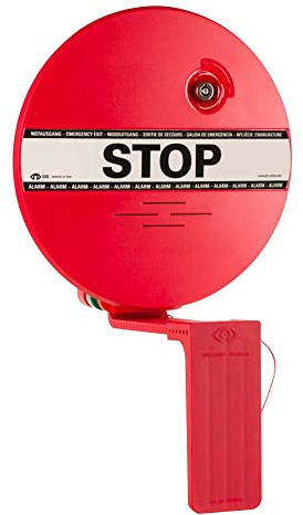 GFS DEXCON Fluchtwegsicherung mit Voralarm, für Panikstangen, GfS Markenware aus Kunststoff, Art.-Nr. 960950 | Türwächter Notausgang | Fluchttürwächter | Türwächter Alarm