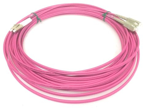 DG Systems - Cavo fibra ottica multimodale OM4 duplex LC/SC - Made in Italy (10 mt)