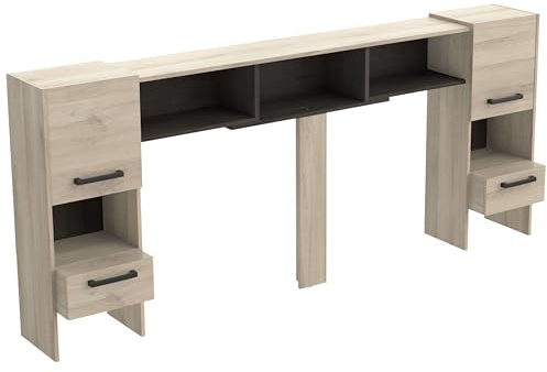 Demeyere Cabecero Dormitorio Principal Watson Color Roble Kronberg y Roble Waterford Habitación Matrimonio Doble 135/140/150 cm