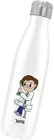 Borraccia Termica Bottiglia Termica Acciaio Inox 500ml Bottiglia Termica Made in Italy Ecologica 24 Ore Freddo & 12 h Caldo - Personalizzata con nome - Ingegnere Chimico Uomo
