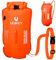 Ulikey Bouée de Natation 2 en 1 et Sac à Dos étanche, 28L Bouée de Natation Gonflable, Bouée de Natation Swim Buoy Eau Libre pour Triathlètes, Kayakistes, Plongeurs en Apnée (Orange)