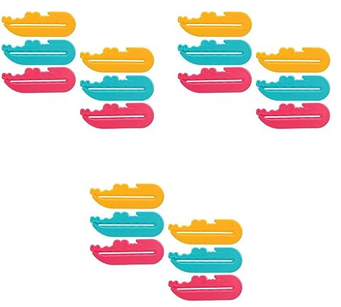 Cabilock 18pcs Toothpaste Squeezing Clamps Rolling Squeezer Paste Squeezer Dispenser Clip Random Color