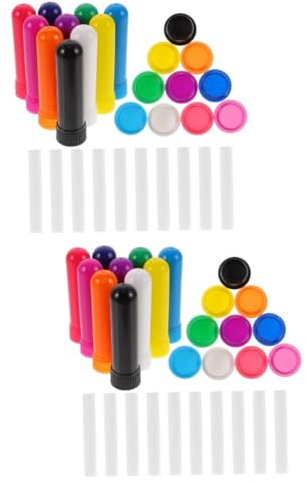 Mobestech 20pcs Scent Inhaling Sticks Aromatherapy Inhalers Tubes Essential Oil Inhalers Tubes for Use Plastic Fragrance Sniffing Stick for Nose