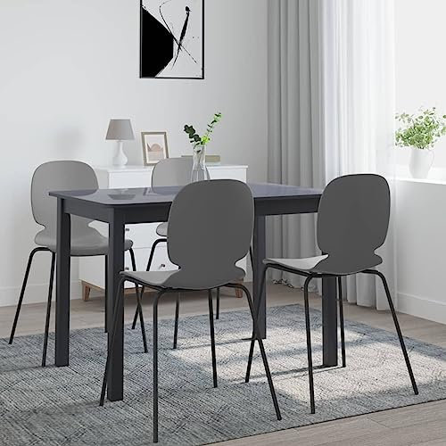 CIADAZ Esstisch, Küchentisch, Esszimmertische, Esszimmermöbel, Esszimmer, Couchtisch, Esstischgruppe, Tisch, Schwarz 114x71x75 cm Gummiholz Massiv