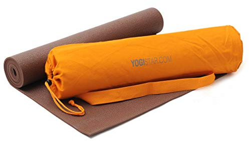 Yogistar Yoga-Set Starter Edition (Yogamatte + Yogatasche) 183 x 61 x 0.4 cm, braun