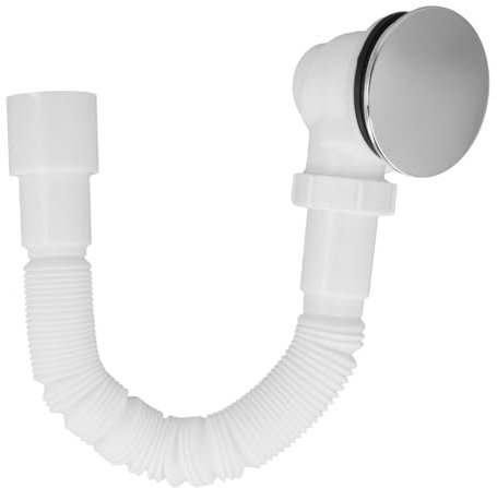 Set di Scarico con Sifone per Piatto Doccia, Set di Raccordi di Scarico, Sifone per Scarico Doccia con Tappo Antiodore da 90 mm, Tubo Flessibile, Filtro per Capelli, Materiale ABS
