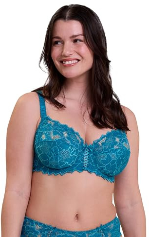 Sans Complexe - Arum - Soutien-Gorge Emboitant en Dentelle avec Armatures - Classique - Uni - Femme - 110D - Bleu Celeste