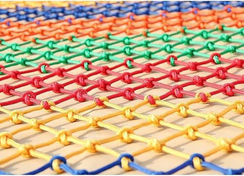 WXF86djl Kletternetz für Kinder Seilgeflecht for Treppen, dekoratives Netz, Kletternetz for Kleinkinder im Freien, buntes Frachtnetz for Hängematten-Zaun-Dekoration(1 * 3m(3.3 * 9.9ft))