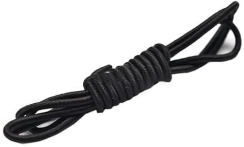 5 metros, 3,0 mm, banda elástica redonda de un solo núcleo de colores, cuerda de goma flexible, cordón estirable, accesorios de costura para manualidades DIY, negro, 3,0 mm, 5 metros