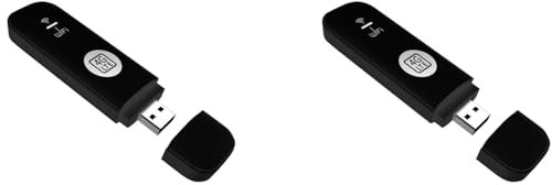 Rdjumpdjo 2X Modem USB WiFi 4G 150 Mbps avec Emplacement pour Carte SIM 4G LTE Routeur WiFi sans pour Voiture Prise en Charge de la Clé USB B28 Bande Européenne Noir