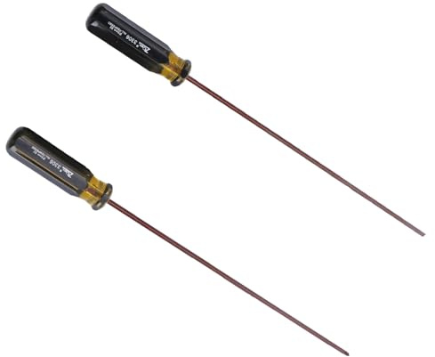 Tournevis Magnétique Plat et Cruciforme 2 Pièces en Acier au Carbone | Longue Portée, Usage Entretien Maison, Embouts Fente et Croix, Lot de 2