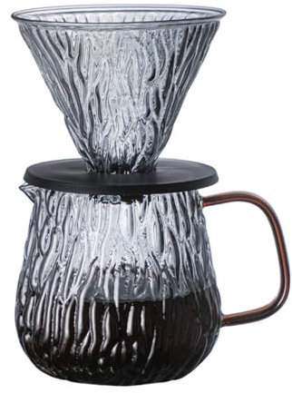 Cafetera de Vertido Juego de cafetera de vidrio, cafetera de filtro, cafetera compartida, cafetera de filtro manual