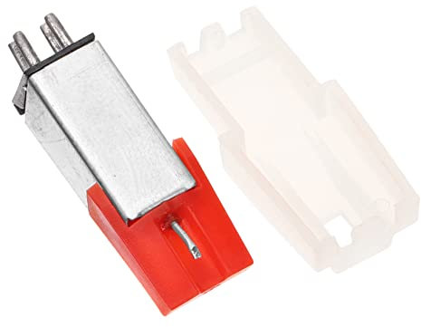 YARNOW Puntina Per Giradischi Magnetica Stereo Di Ricambio in Vinile Rosso, Pickup Per Lettore Dischi Effetto Sonoro Realistico e Facile Da Installare, Accessorio Per Fonografo Resistente All'usura
