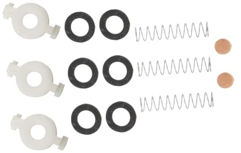 Yardwe Trumpet Valve Spring Pads and Felt Plates for Cornet and Trumpet, Stainless Steel and Plastic Construction, Improves Smoothness for Daily Maintenance, Suitable for Hobbyists