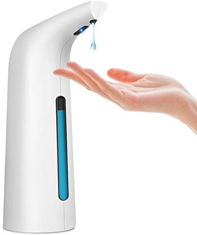 Dispenser di sapone automatico con sensore: dispenser di sapone elettrico senza contatto, impermeabile IPX6, ideale per bagno, cucina e ristorante, erogazione igienica di sapone senza toccare