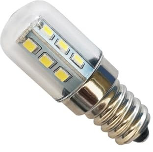 Fengyan Maison Ampoules, Lot de 50 mini ampoules LED for réfrigérateur AC220V T18S E12/E14/E17 2W(6500K cool white,E17 220V)