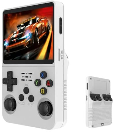 Console de Jeu Portable R36S, écran IPS de 3,5 Pouces et Batterie de 3500 mAh, équipée d'une Carte TF 64G/128G, équipée d'une Puce de Jeu Professionnelle RK3326