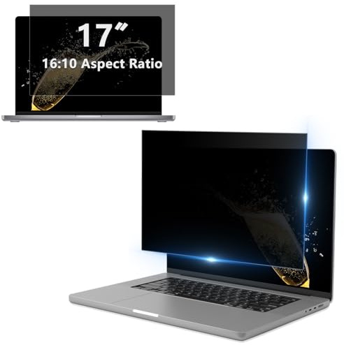 CeiBand Blickschutzfolie für Laptop 17 Zoll, 17 Displayfilter [16:10] | Sichtschutzfilter Privacy Screen Filter, Anti Blaulicht Blendschutz Displayschutz für Lenovo Hp Dell Acer Asus, Abnehmbarer