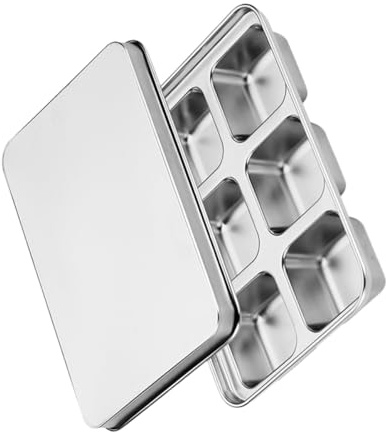 TOYANDONA Moule à Glaçons Inox Résistant Bac Congélateur Pratique Démoulage Facile pour Glace Boissons et Desserts