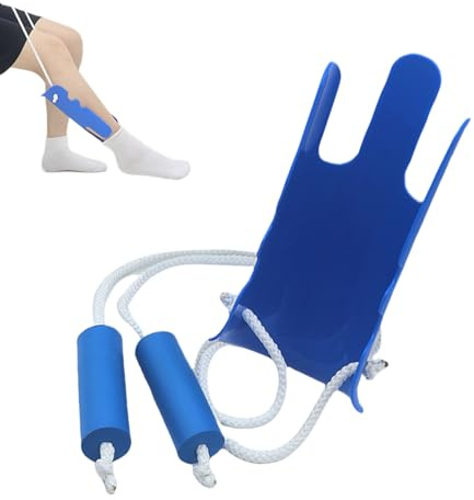 Calzador De Calcetines Para Ancianos - Ayuda Para Vestirse | Dispositivo De Asistencia | Herramienta Fácil De Poner, Sin Inclinarse, Con Asas De Espuma Para Mayores, Embarazadas Y Personas Con Discapa