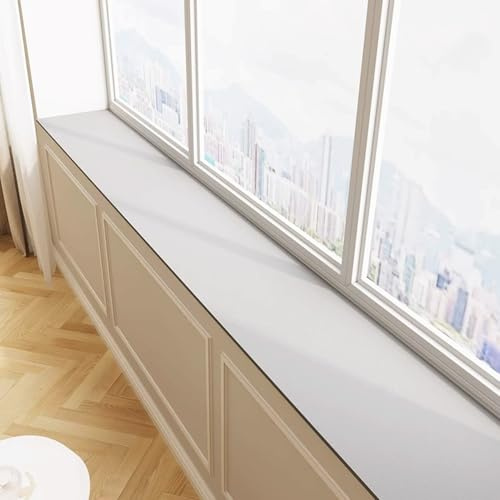Minimalist Fashion Window Sill Mat Protector, Absorbent Diatom Mud Window Sill Cushion Capping, Narrow Pet Perch Window Sill Guard, Trim-to-fit(Light Gray,59x6in(150x15cm))