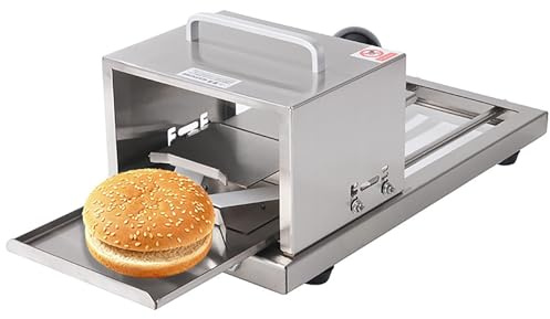 Máquina cortadora de pan comercial, rebanadora manual con guía de grosor para pan crujiente, baguettes y hamburguesas para panaderos