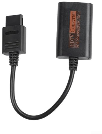HDMI-Adapter für Nintendo 64, für SNES und für GameCube, 1080P HD Konverter Kabel, Digitaler Video Audio Umwandlung für PAL/NTSC, Plug-Play ohne Netzteil, Schwarz