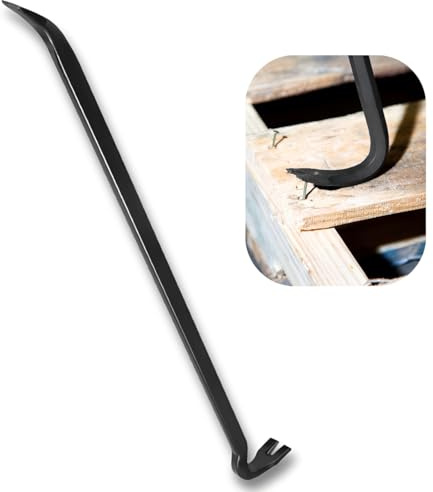 36 Inch Heavy Duty Crow Bar, Heat Treated Carbon Steel Wrecking Bar and Chisel End, Pry Bar for Lifting Floorboards, Pallet Breaking, Removing Nails