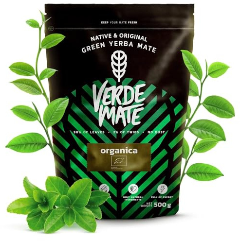 Verde Mate Organica Yerba Maté Bio 500g - Thé Maté Vert Biologique du Brésil, Non Fumé