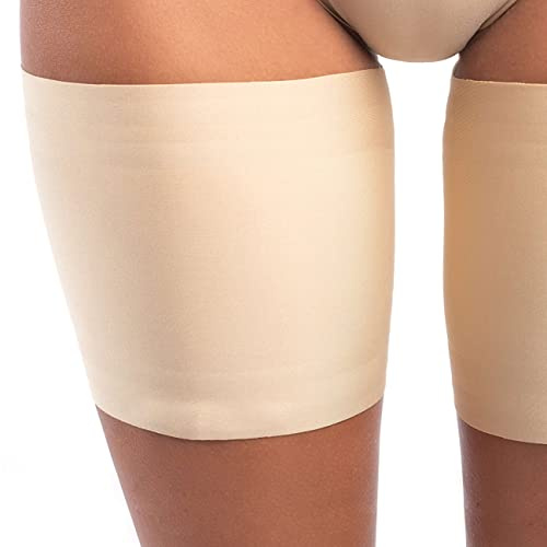 looksy Lårband, unisex-modell, elastiska, förhindrar att låren skaver mot varandra, glider inte av, Ljusbeige, M