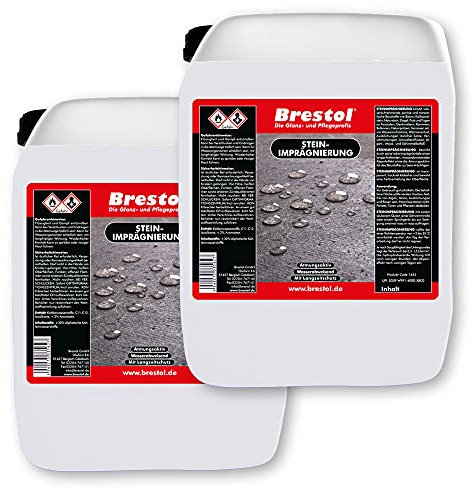 STEINIMPRÄGNIERUNG 2x 5 Liter - Steinversiegelung Fassadenschutz Steinimprägnierer Betonversiegelung Betonimprägnierung Ziegelimprägnierung Dachimprägnierung Kaminimprägnierung