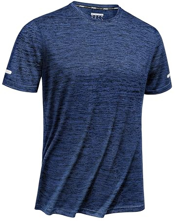 TACVASEN Sport Tshirts Herren Kurzarm Funktionsshirt Meliert Laufshirt