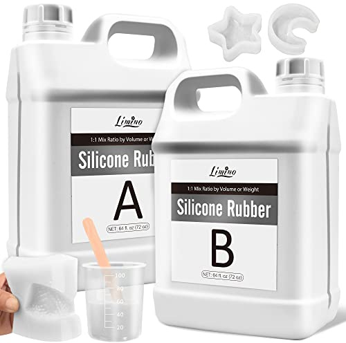 Flüssiges Silikon Kautschuk - 3.8L/4.2kg Lichtdurchlässiger 15A Silikon Formen Herstellen Kit für Silikonformen Herstellung - 1: 1 Verhältnis Abformsilikon für DIY Harzformen, Kerzenform, Gießen