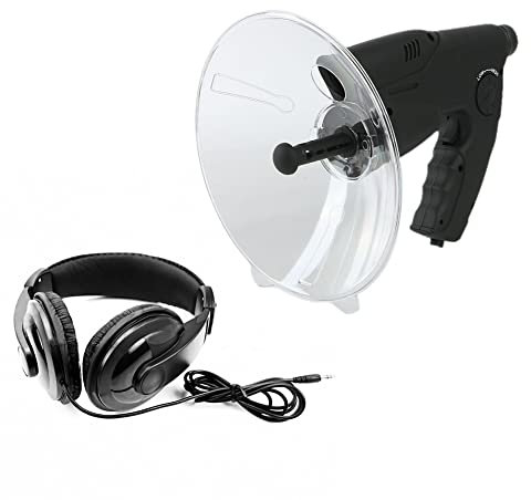 Microphone directionnel parabolique, appareil d'écoute de 100 mètres, monoculaire avec grossissement 8x, amplificateur de son, enregistrement d'aides auditives avec écouteurs pour observation des