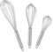 Cocina Batidor, Batidora Manual Set de Acero Inoxidable 3 Unidades （20cm, 25cm, 31cm）,Barillas Batir Manual para Mezclar, Revolver la Masa, Huevos, Espumar, Batir