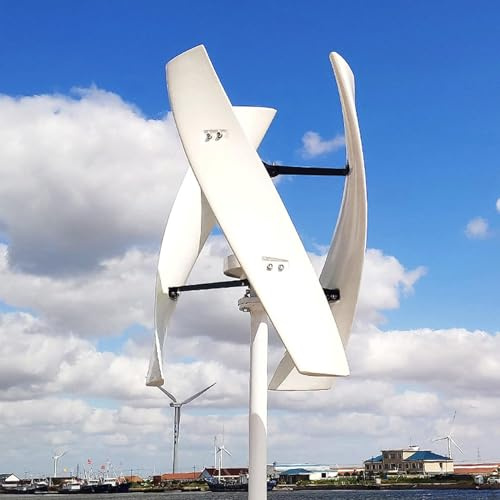 DPQYJPP Generador de turbina eólica, turbina eólica de Eje Vertical, Nuevo 5000W 220V 12V 24V 48V Generador de Viento Vertical de levitación magnética Vertical para Barco doméstico,12V