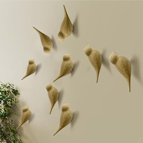 Cabilock - Ganchos de pared para pájaros creativos, 3 piezas decorativas, para dormitorio, cocina y pasillo, perchas de pared prácticas, 4.33X4.13X1.38 pulgadas, accesorios de almacenamiento