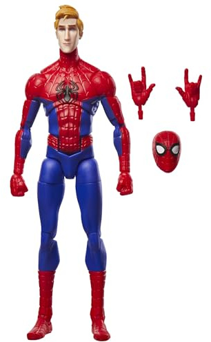 Marvel Legends Series Peter Parker, Spider-Man: Into the Spider-Verse Collectible 6 Inch Action Figure, Rot Und Blau