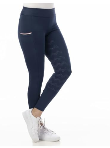 RIDING WORLD - Leggings de equitación Agadir para mujer y niña | Leggings para equitación | Pantalones de equitación con ribete completo de silicona y cintura ancha | Pantalones de equitación con 2