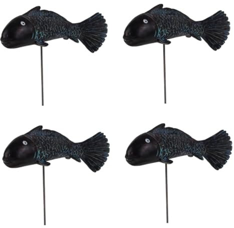 HANABASS 4 Stücke Realistische Harz Fisch Garten Decor Harz Fisch Stake Handwerk Für Hof