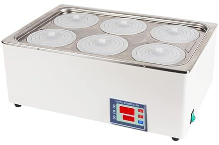 Bain-Marie thermostatique numérique de Laboratoire, Chauffe-Eau électrique 1200 W, 6 Pots, Chauffage Scientifique, Bain-Marie thermostatique de Laboratoire avec Fonction de Mise Hors Tension