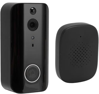 Videocitofono Wireless 1080P, Videocitofono WIFI 2.4G 5G con Audio Bidirezionale, Rilevamento Movimento PIR, Visione Notturna, Avvisi Istantanei, Campanello di Sicurezza Visiva