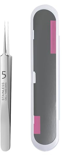 Mitesser Pinzette Set, Edelstahl Pinzette für Mitesser und Akne Spitze Gebogene Gerade Pinzette Präzises Pickelentferner Werkzeug Ultrafeine Pinzette für Pickel Komedonen Schönheitsfehler