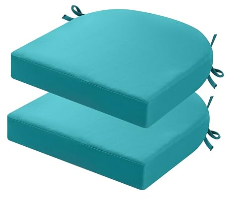 PRIMEPATIO Sitzkissen Outdoor 40x40, 2er Set Wasserdicht mit Bändern