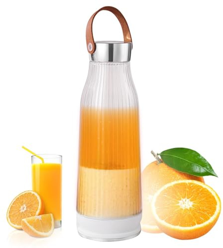 Mixeur de smoothie portable, mixeur personnel sans fil USB de 350 ml, mixeur portable puissant, mixeur personnel, mixeur pour tiges, légumes, jus frais